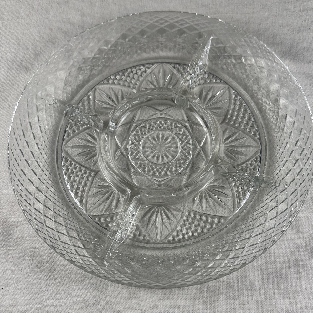 Luminarc Cristal D'arques/ 5 section divided serving tray/relish tray